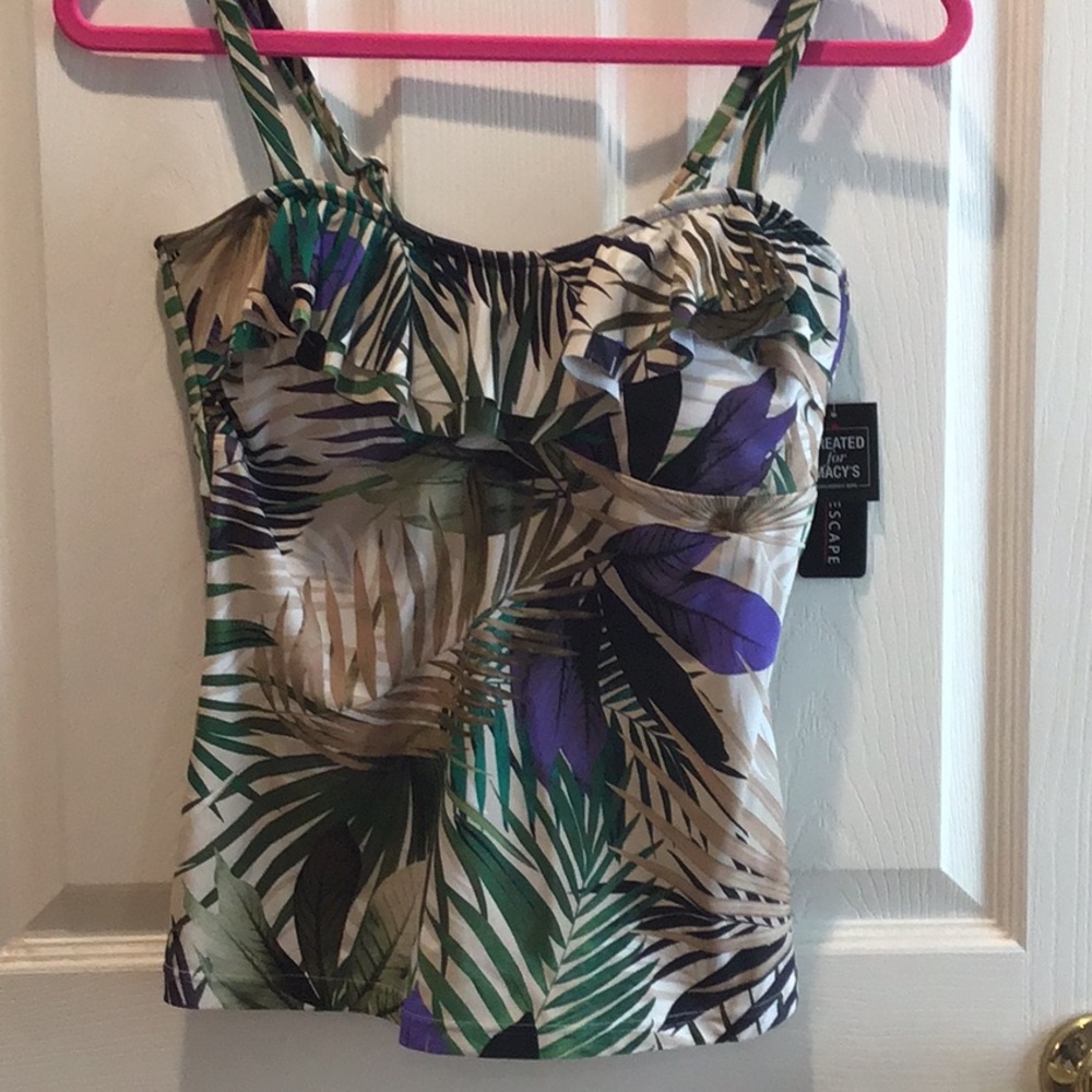 NWT Beautiful Island Escape Tankini Top Size-10 - Picture 4 of 4
